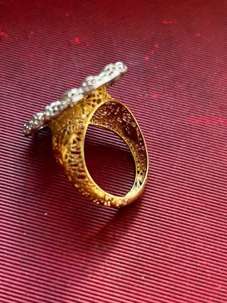 Anillo Oro 18k Blanco y Amarillo 4,13g