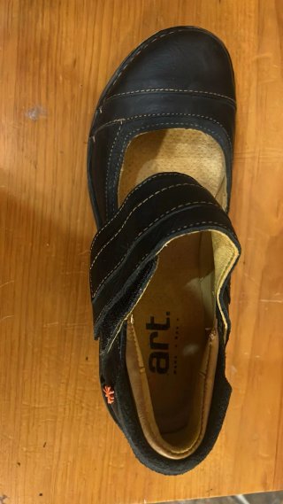 Zapatos de piel Art negros mujer