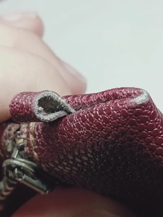 Pochette Roberta Gandolfi vintage pelle bordeaux