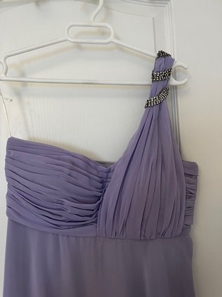 Vestido largo malva gasa