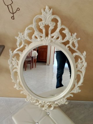 Specchio Ovale Cornice Barocca