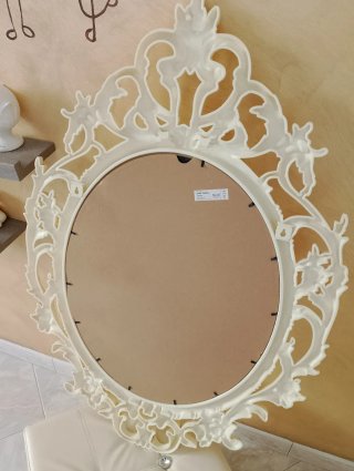 Specchio Ovale Cornice Barocca