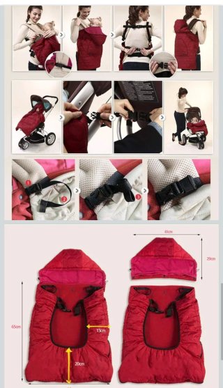 Funda invierno mochila porteo Bebamour