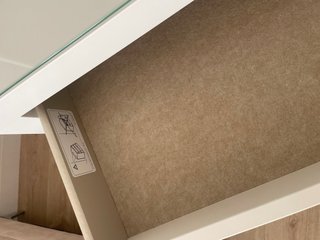 Tocador/Escritorio Ikea Malm Blanco y Cristal