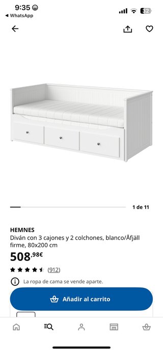 Sofá cama doble + 3 cajones