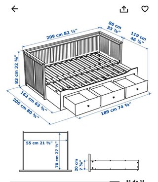 Sofá cama doble + 3 cajones
