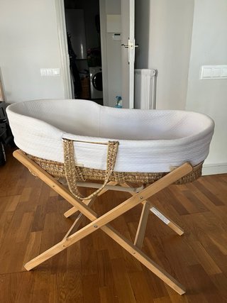 Cuna Moisés Mimbre Plegable