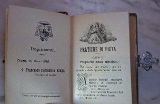 Antico libro di preghiere Benziger Einsiedeln