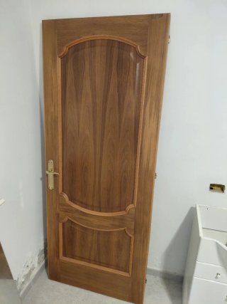 Puertas de madera de castaño con cristal