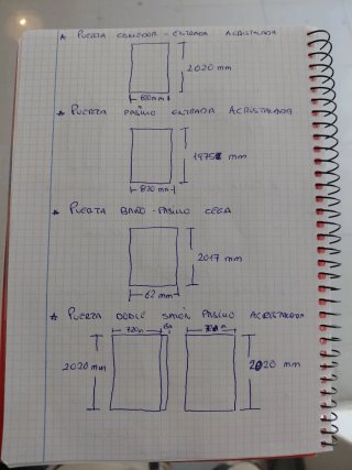 Puertas de madera de castaño con cristal
