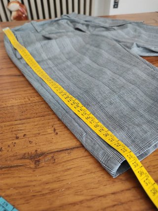 Pantaloncini a scacchi grigi, tg S