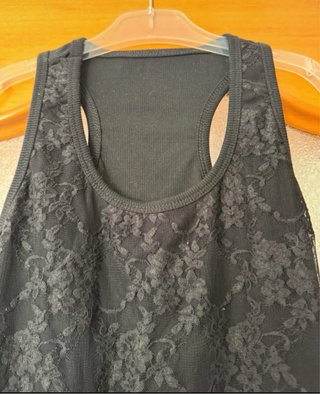Camiseta tirantes mujer encaje negro