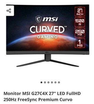 Monitor Curvo MSI Negro