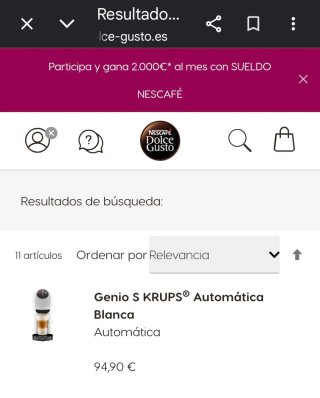 Cafetera Dolce Gusto Genio S