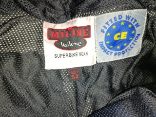 Pantalón de cuero Miline azul y negro