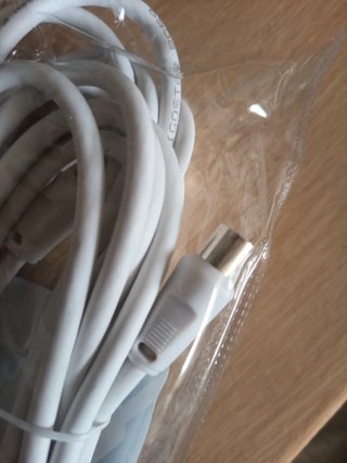 Cable Antena TV Aigostar 5M Blanco Nuevo a estrena