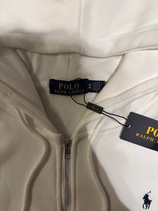 Sudadera Polo Ralph Lauren Blanca Cremallera