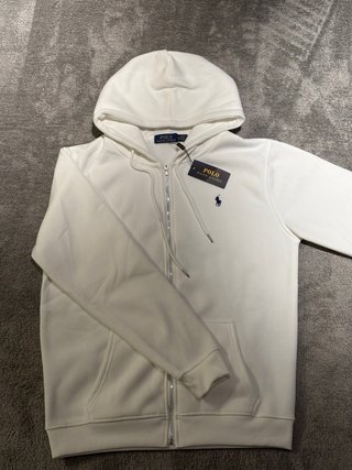 Sudadera Polo Ralph Lauren Blanca Cremallera