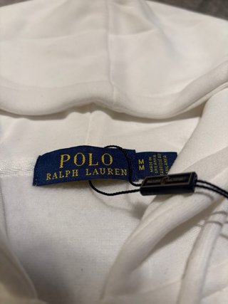 Sudadera Polo Ralph Lauren Blanca Cremallera
