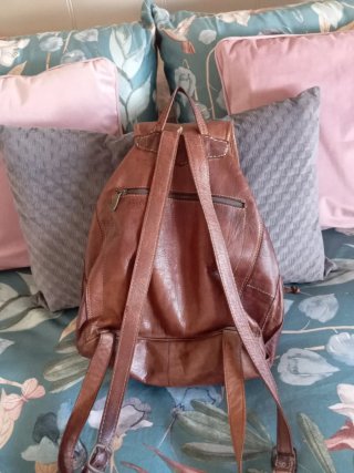 Mochila Cuero Artesanal Marruecos