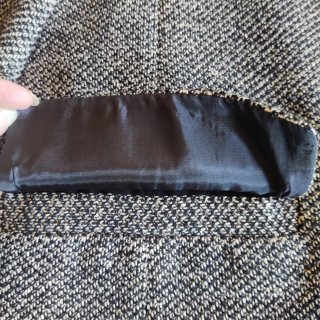 Chaqueta vintage Amitié mujer gris y negro, corta