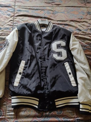 Giacca bomber Alcott nera e bianca