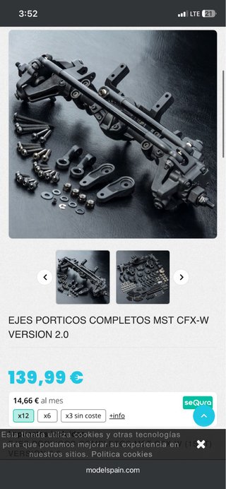 Ejes RC Crawler MST CFX W