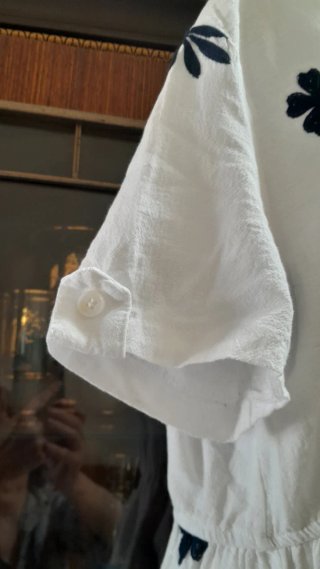 Vestito estivo cotone bianco e blu
