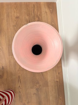 Jarrón rosa cerámica DIY 47 x 25 cm