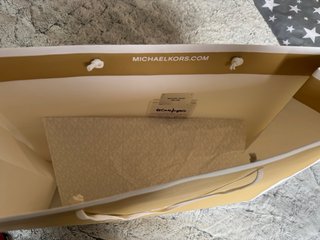 Bolsa Michael Kors Grande Marrón y Blanca