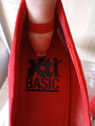 Zapatos planos rojos mujer