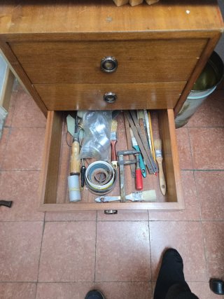 Cajonera vintage de madera