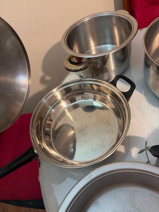 Set di Pentole in Metallo con Coperchi