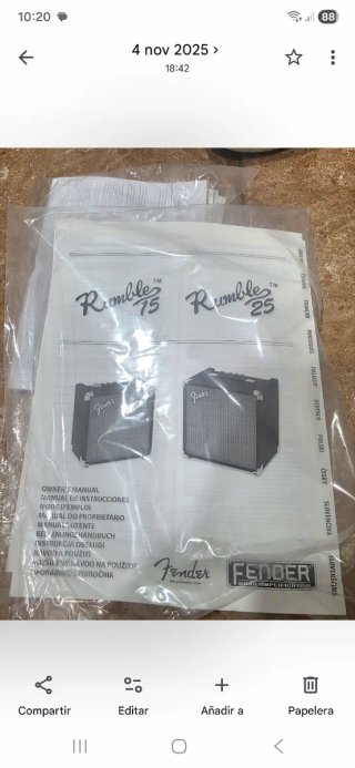 Amplificador Bajo Fender Rumble 75
