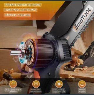 Motosierra Eléctrica Batería Recargable