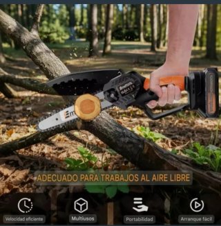 Motosierra Eléctrica Batería Recargable