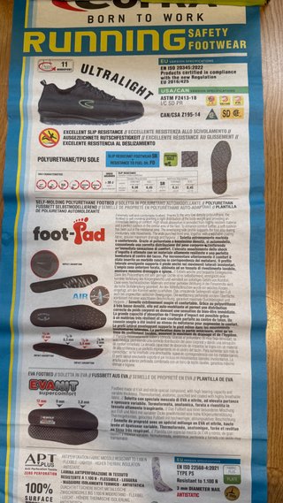 Zapatos de seguridad Cofra azul y negro