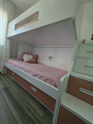 Cama litera mas escaleras de cajones