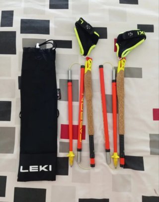 Bastones Leki de trail running.