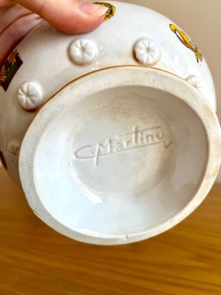 Coppia di ciotole vintage C. Martinu in stile Maya