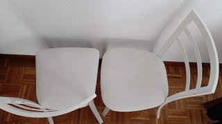 Juego de 2 Sillas Blancas