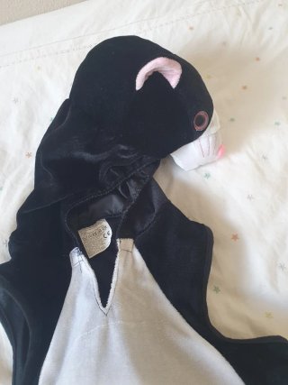 Disfraz Gatito Negro y Blanco Talla 3-5 años