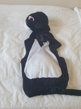 Disfraz Gatito Negro y Blanco Talla 3-5 años