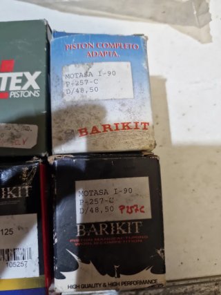 Lote pistones Vertex y Barikit