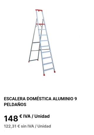 Escalera aluminio 9 peldaños  URGENTE MUDANZA