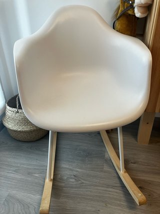 Silla Mecedora Diseño Escandinavo Blanca