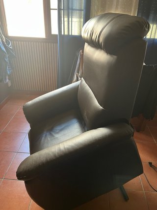 Sillón Relax Reclinable Piel Sintética Marrón