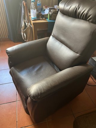 Sillón Relax Reclinable Piel Sintética Marrón