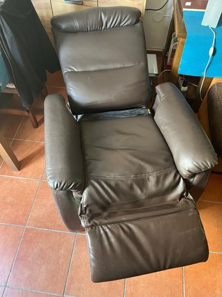 Sillón Relax Reclinable Piel Sintética Marrón