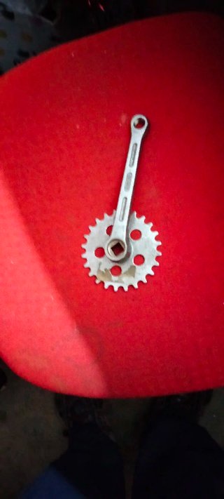 Biela y plato de bicicleta